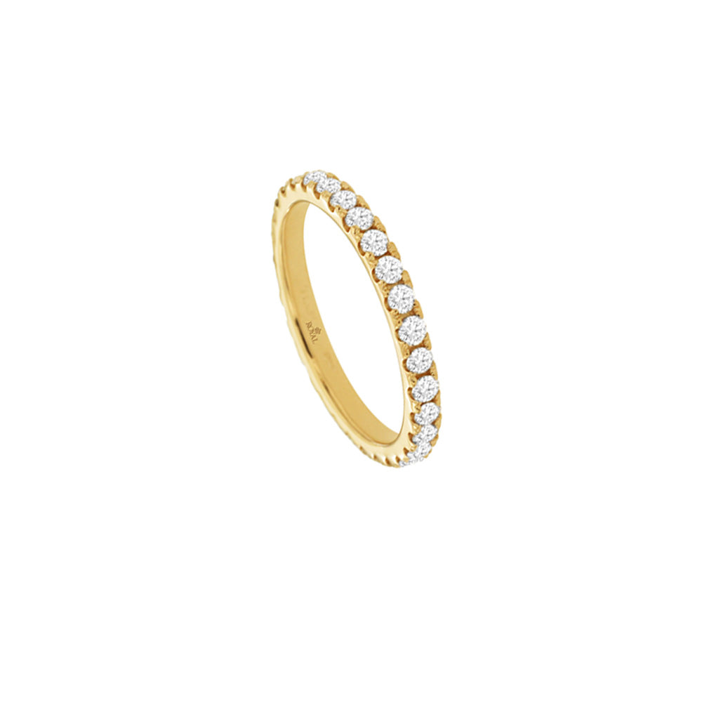 14 Karat Yellow Gold Eternity Ring With Diamond