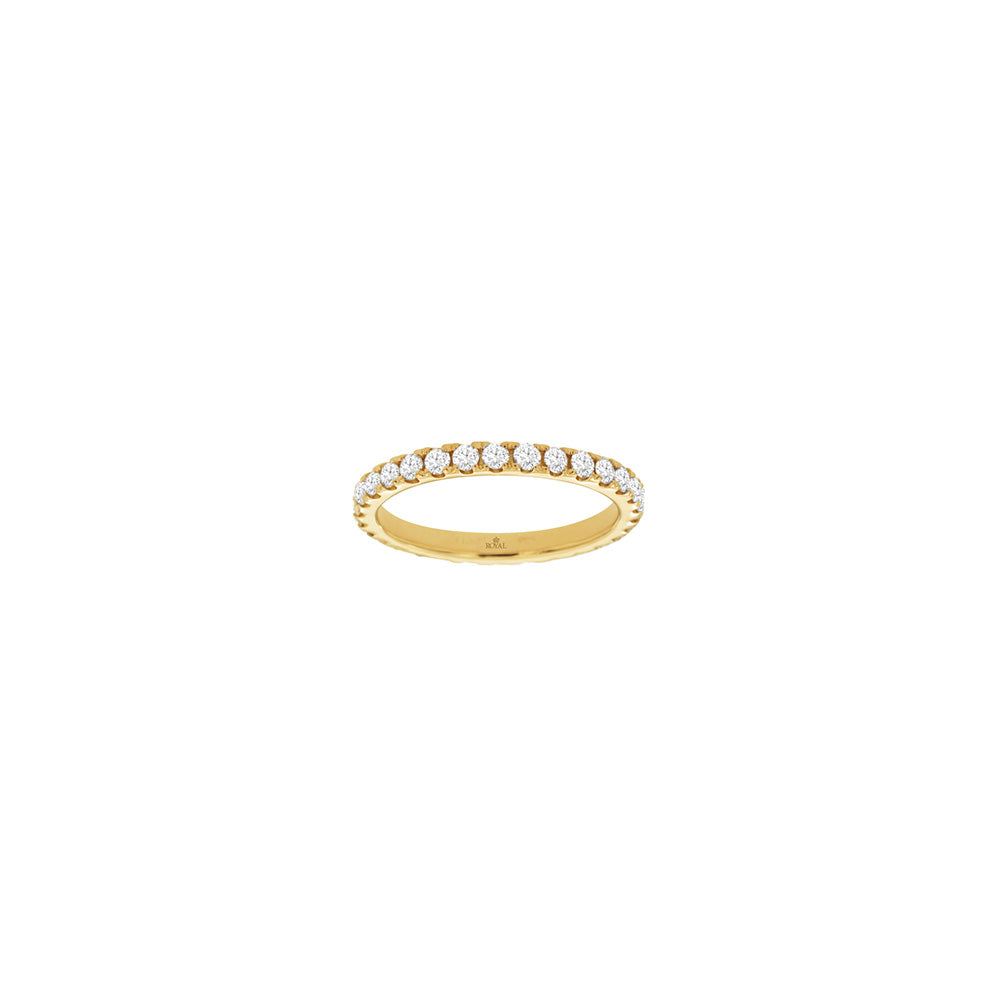 14 Karat Yellow Gold Eternity Ring With Diamond