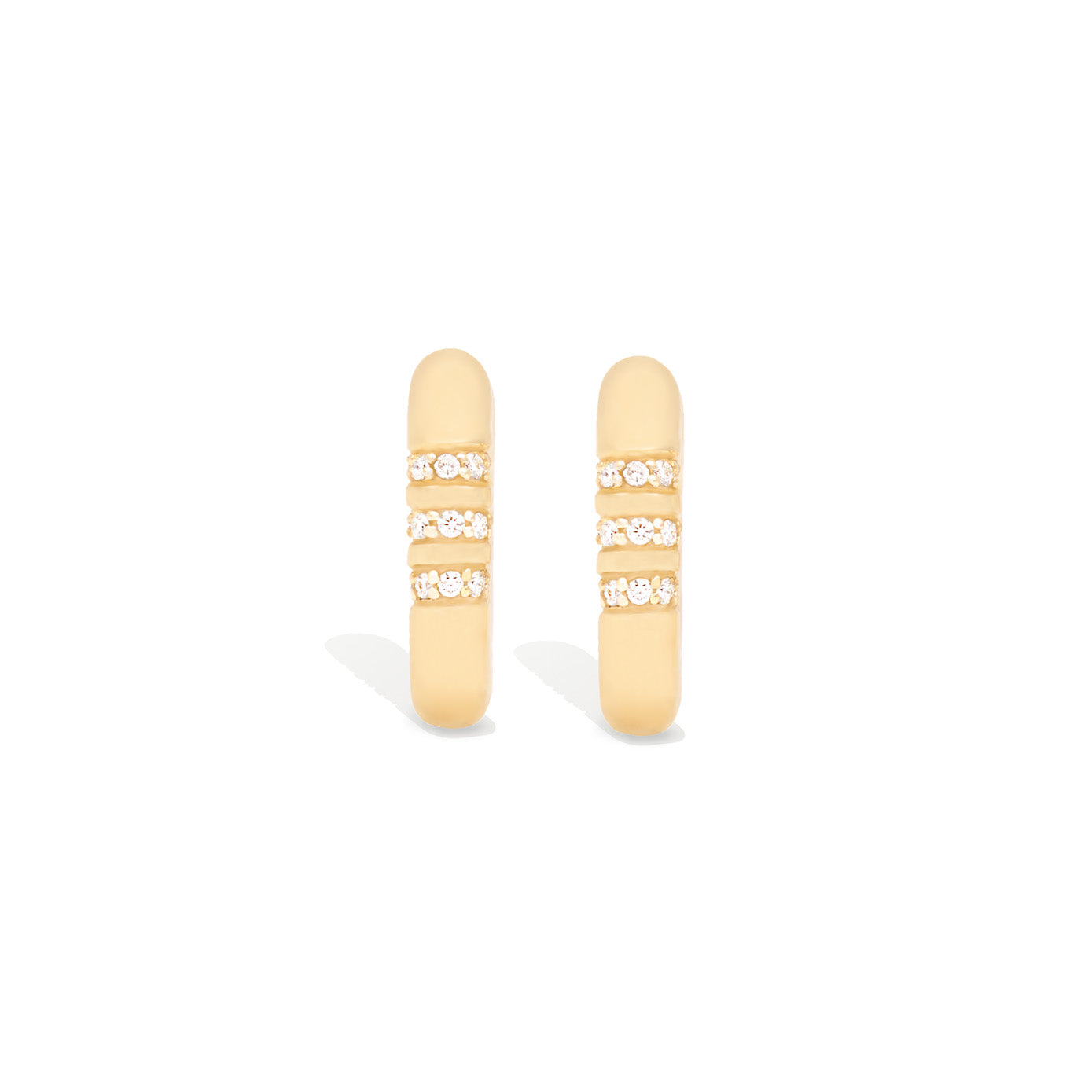 14 Karat Yellow Gold The Crew Huggy with Diamonds