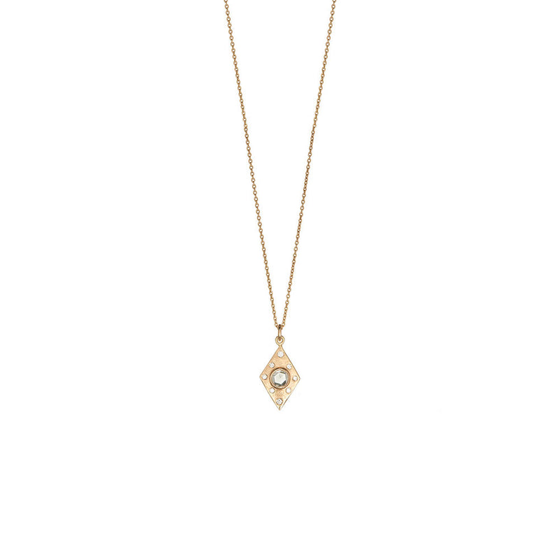 18 Karat Yellow Gold Dunes Diamond Pendant