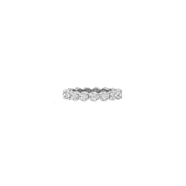 18 Karat White Gold Rosetta Diamond Ring