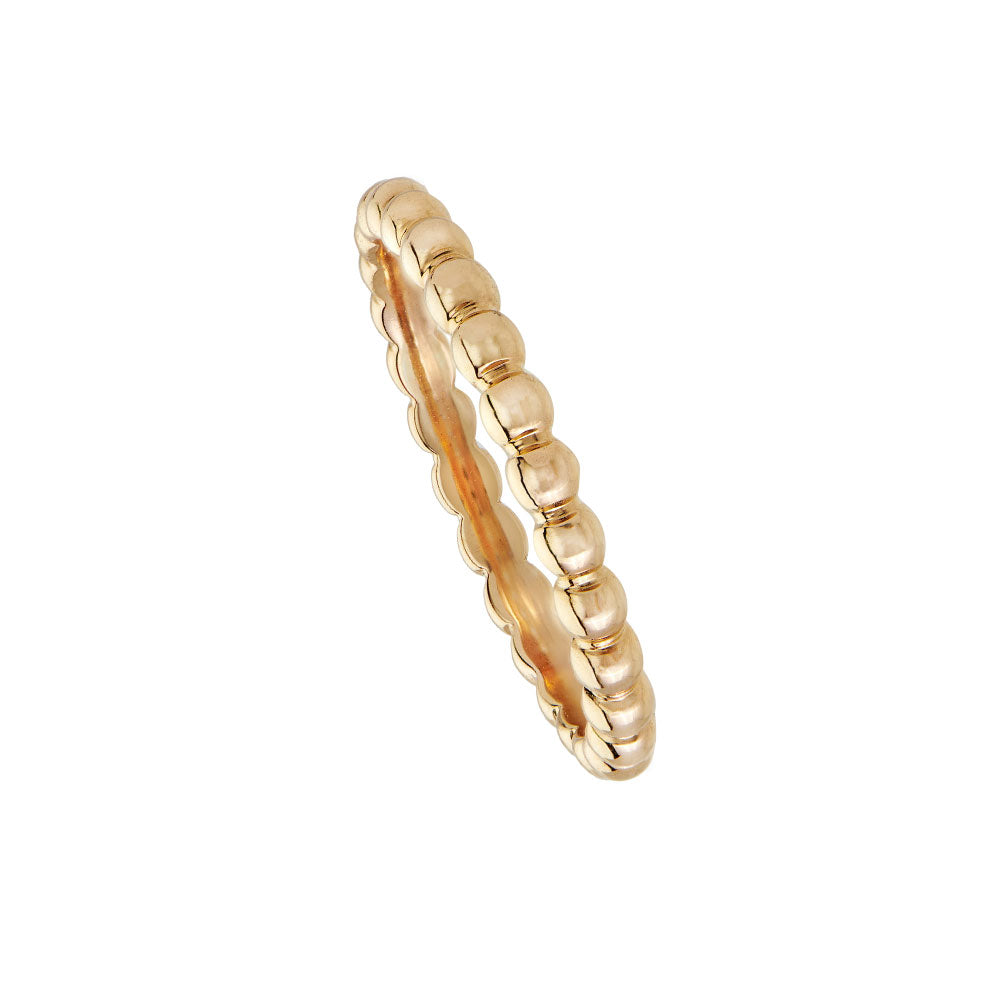 18 Karat Yellow Gold Beaded band