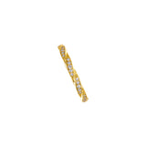 18 Karat Yellow Gold Twine Diamond Ring
