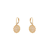 18 Karat Yellow Gold Confetti earrings with White Diamonds