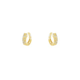 14 karat yellow gold Confetti hoop earrings with diamonds