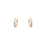 14 Karat yellow gold Confetti hoop earrings with diamonds