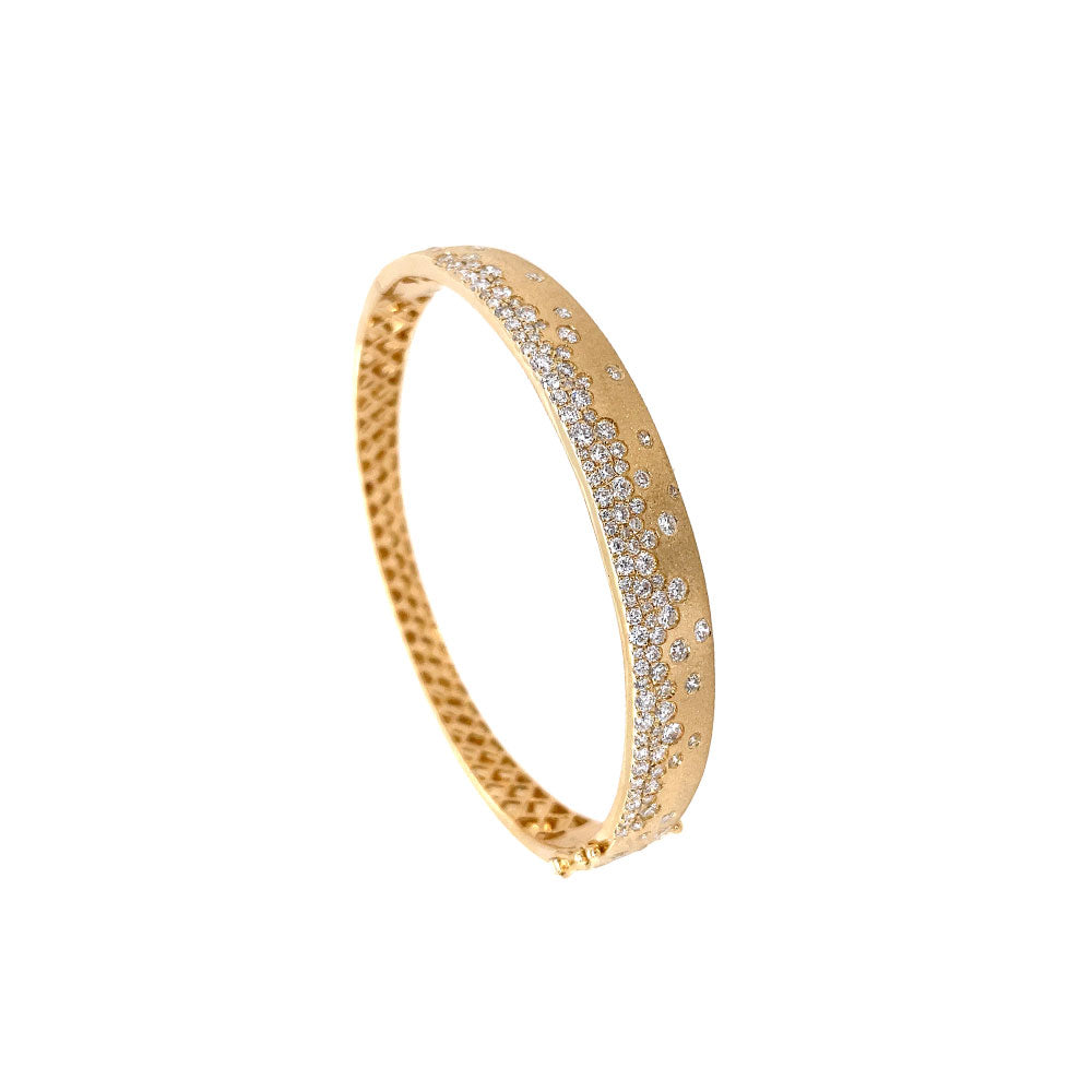 18 Karat Yellow Diamond Confetti Bangle