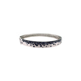 14 Karat White Gold Confetti Bangle With Blue Sapphire