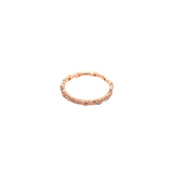 14 Karat Rosé Gold Wavy Band with Diamonds