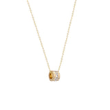 14 Karat Yellow Gold Mini Confetti Barrel With Diamonds