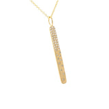 14 Karat Yellow Gold Confetti Bar Necklace With Diamonds