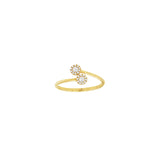 14 Karat Yellow Gold Wrap Ring With Diamonds
