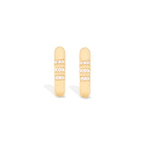 14 Karat Yellow Gold The Crew Huggy with Diamonds