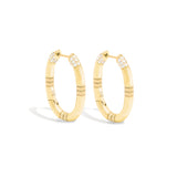 14 Karat Yellow Gold The Crew Oval Hoop Earring