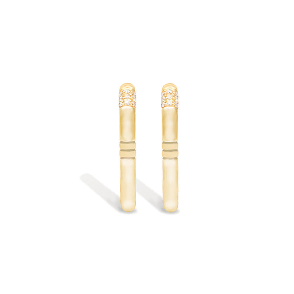 14 Karat Yellow Gold The Crew Oval Hoop Earring