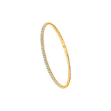 14 Karat Rosé Gold Flexible Bangle with Diamonds