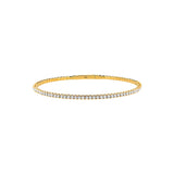 14 Karat Rosé Gold Flexible Bangle with Diamonds