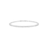 14 Karat White Gold Flexible Bangle with Diamonds