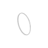 14 Karat White Gold Flexible Bangle with Diamonds