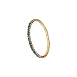 14 Karat Rosé Gold Flexible Bangle with Sapphires