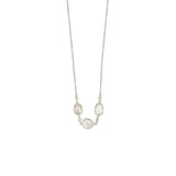 18 Karat White Gold Diamond Slice Necklace