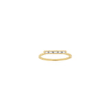 14 Karat Yellow Gold Line Band With Diamonds