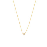 14 Karat Yellow Gold Solitaire Necklace With A Diamond