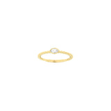 14 Karat Yellow Gold Ball Band With A Diamond