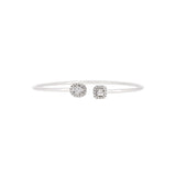 18 Karat White Gold Bangle with Diamonds