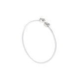 18 Karat White Gold Bangle with Diamonds