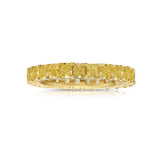 Fancy yellow eternity ring. Yellow diamond eternity band. Yellow diamond wedding band. Yellow diamond ring. Yellow diamond jewelry.
