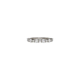 14 Karat White Gold Share-Prong Band with diamonds