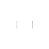 14 Karat White Gold Hoop Earrings With Diamonds