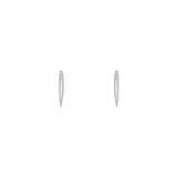 14 Karat White Gold In & Out Marquise Shaped Earrings With Diamonds