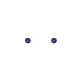 14 Karat White Gold Stud Earrings With Tanzanites