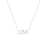 18 Karat White Gold Love Necklace with Diamonds