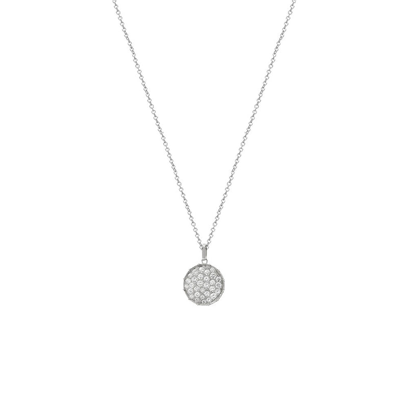 18 Karat White gold Confetti Pendant with White Diamonds