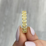 Fancy Yellow Oval Diamond Eternity Band