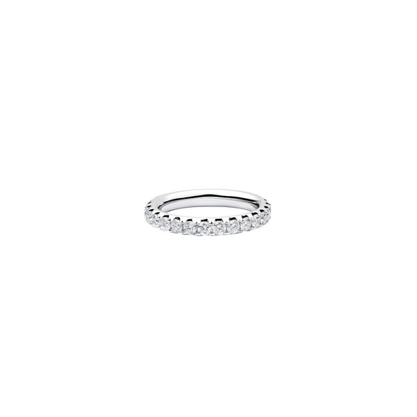 18 Karat White Gold Pave Band With Diamonds