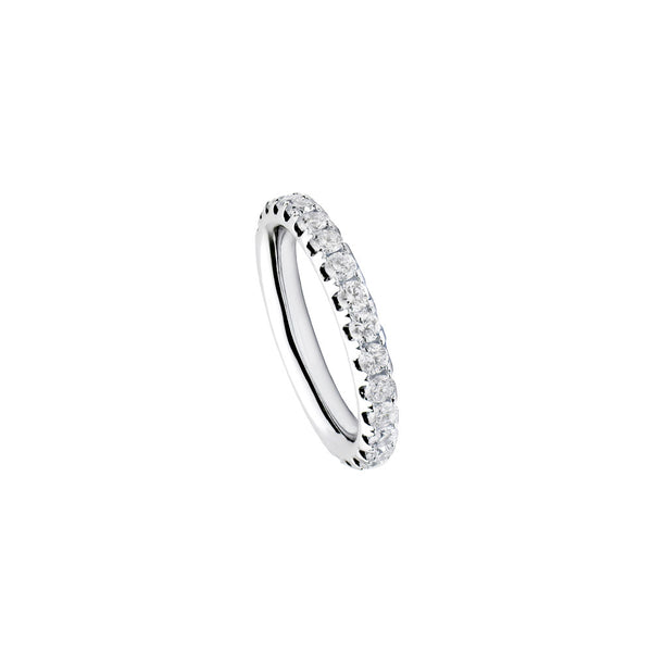 18 Karat White Gold Pave Band With Diamonds