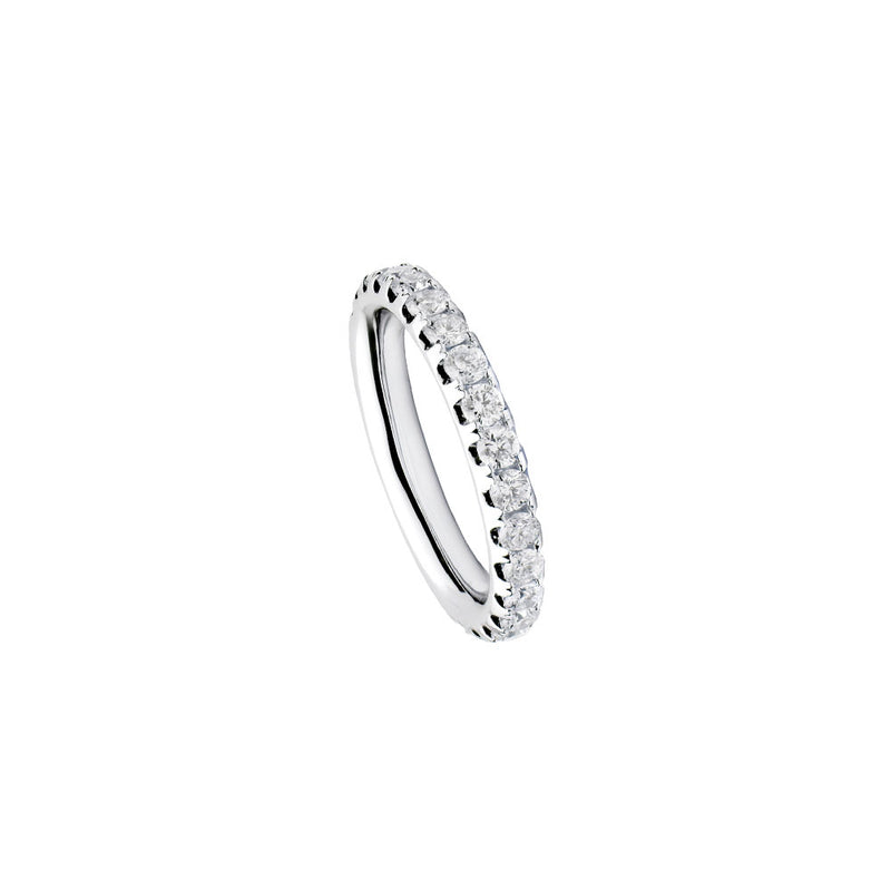 18 Karat White Gold Pave Band With Diamonds