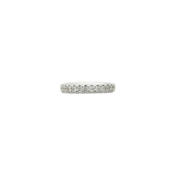 18 Karat White Gold Eternity Band With Diamonds