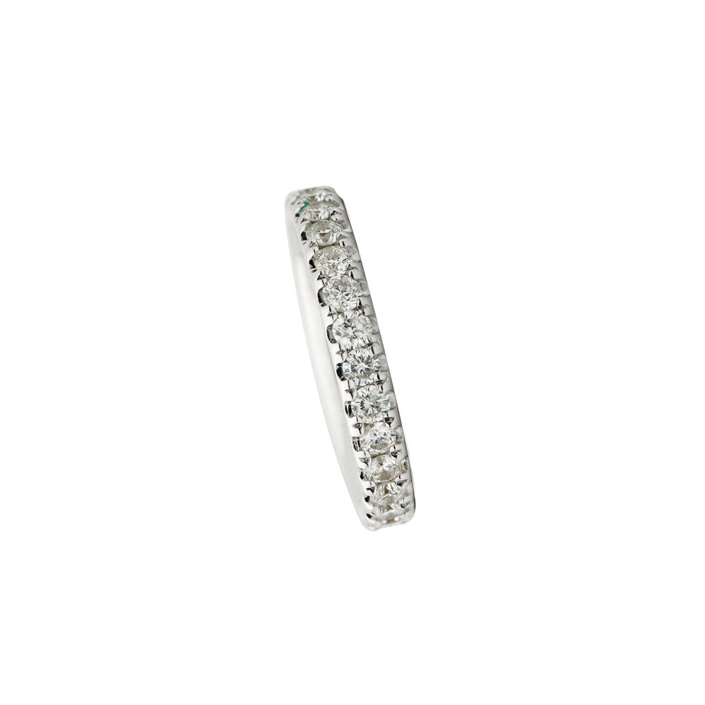 18 Karat White Gold Eternity Band With Diamonds