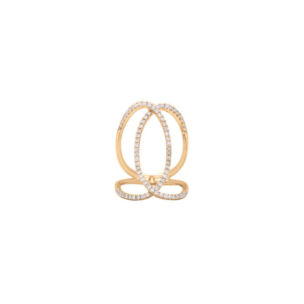 18 Karat Rose Gold Infinity Band with Diamonds