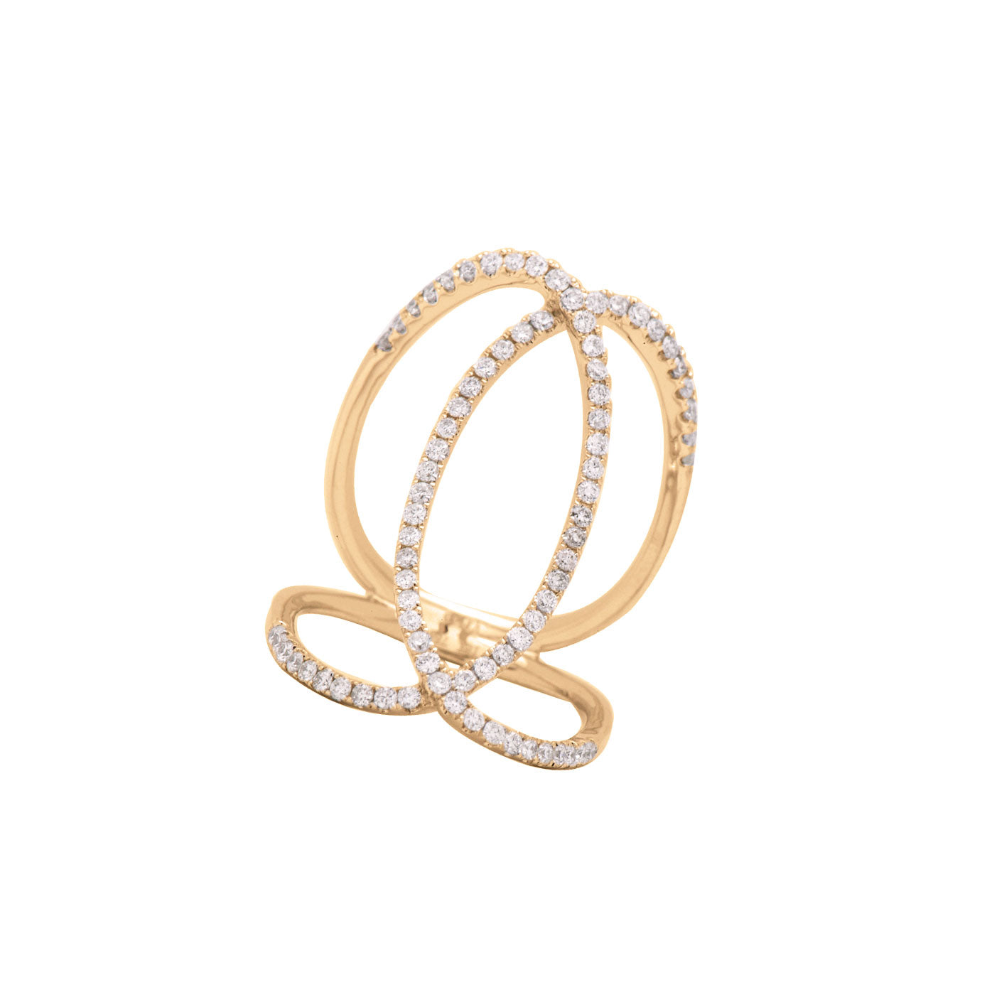 18 Karat Rose Gold Infinity Band with Diamonds