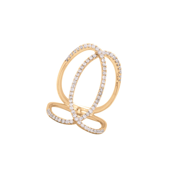 18 Karat Rose Gold Infinity Band with Diamonds