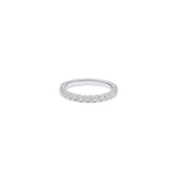 18 Karat White Gold half eternity diamond band