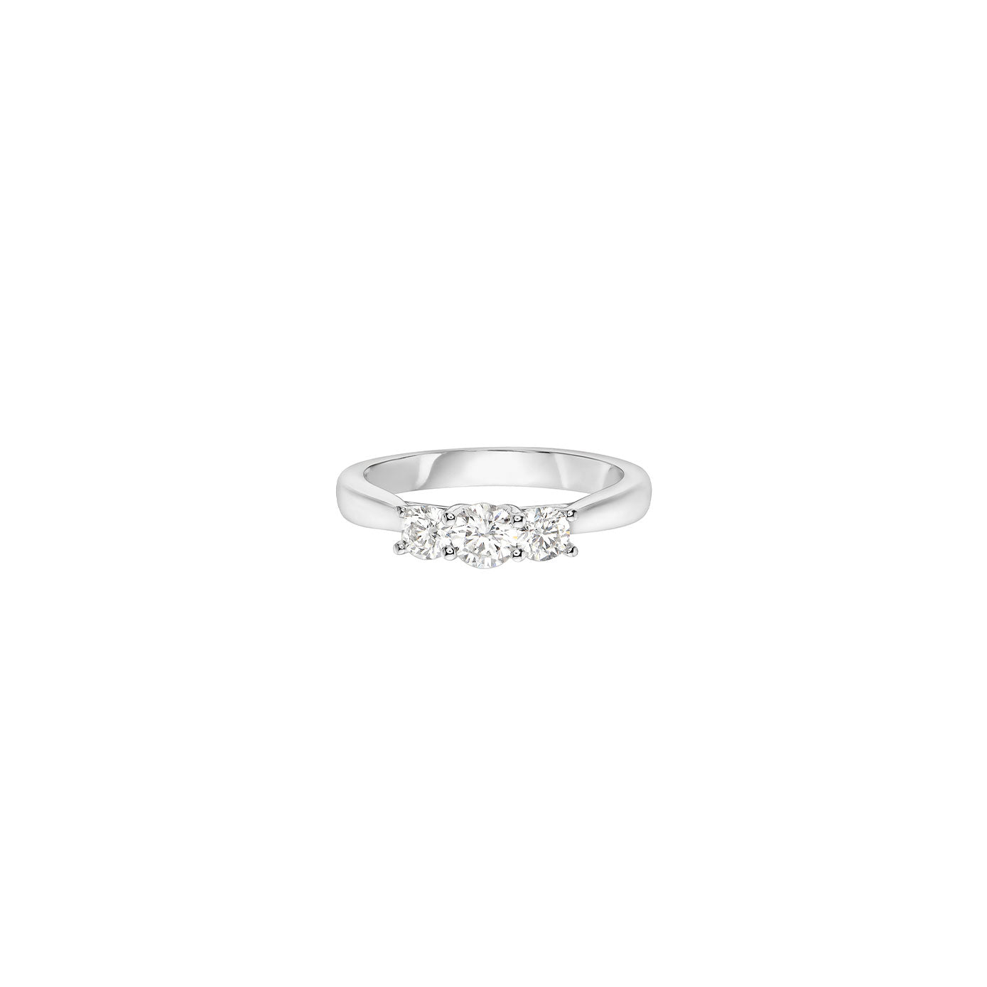18 Karat White Gold 3 Diamond Ring