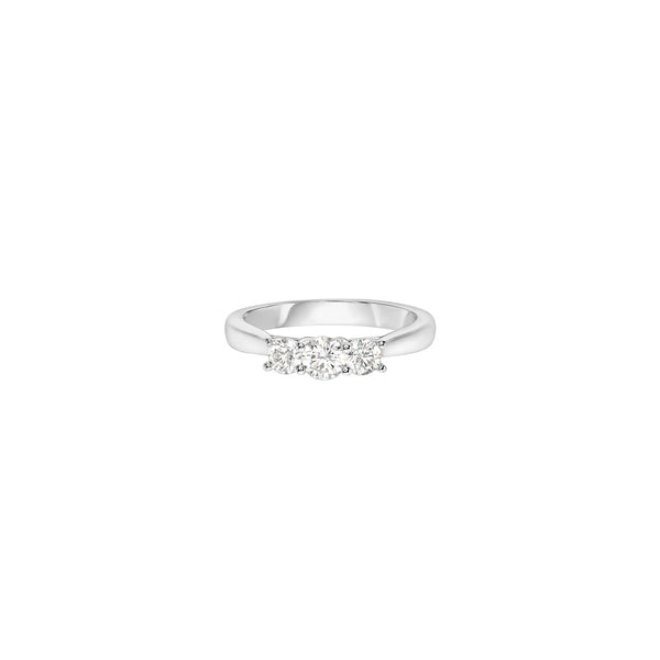 18 Karat White Gold 3 Diamond Ring