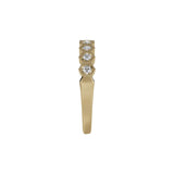 14 karat yellow gold hexagon ring with diamonds